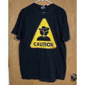 The Last Of Us Clicker Caution Graphic T-Shirt Playstation Game Unisex Sz Lg NWT